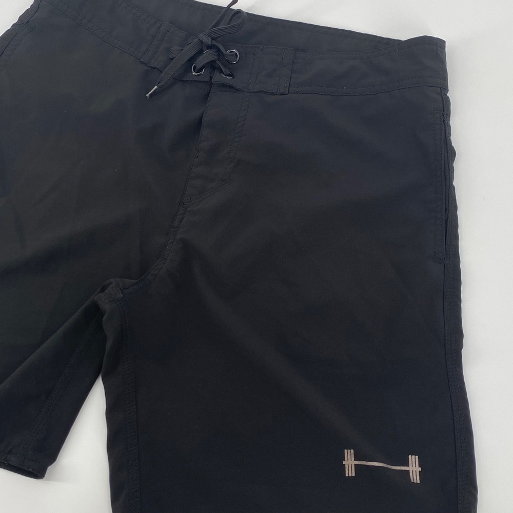 Barbell Apparel Mens Black Board‎ Shorts Athletic Swim Gym Training Size 32